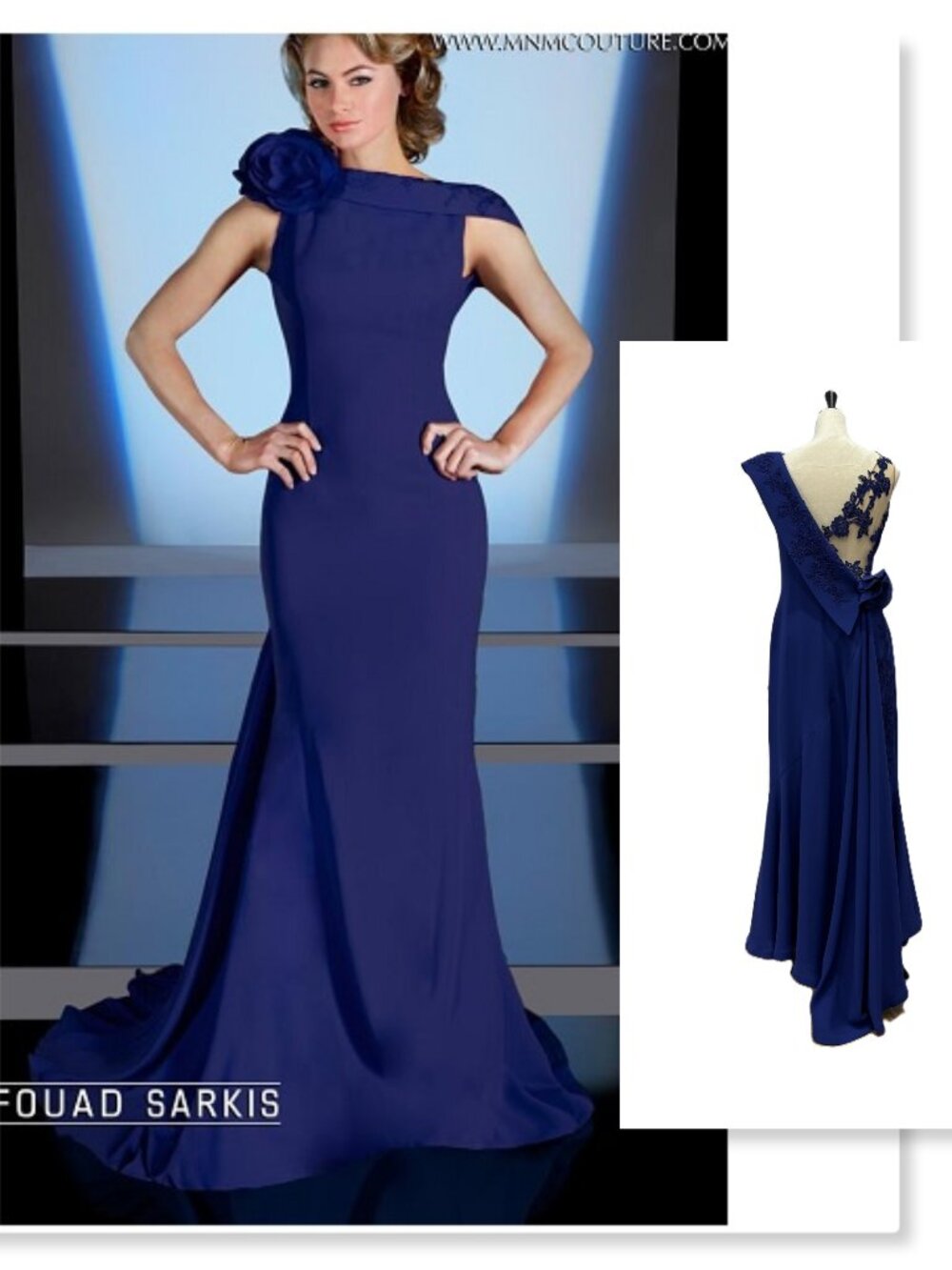 Fouad Sarkis evening Gown, Size 44 (US 8-10)
